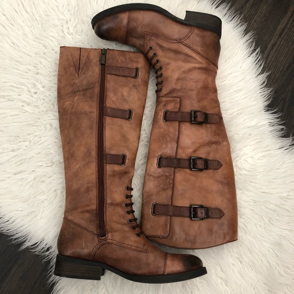❤️ VINCE CAMUTO RIDING buckle boots- brown size 7 - Picture 3 of 8
